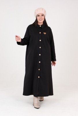 Платье Нева черный футер, 68 размер